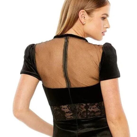 NWT Mac Duggal 20742 - Illusion Jewel Evening Dress Size 0 - Picture 5 of 6